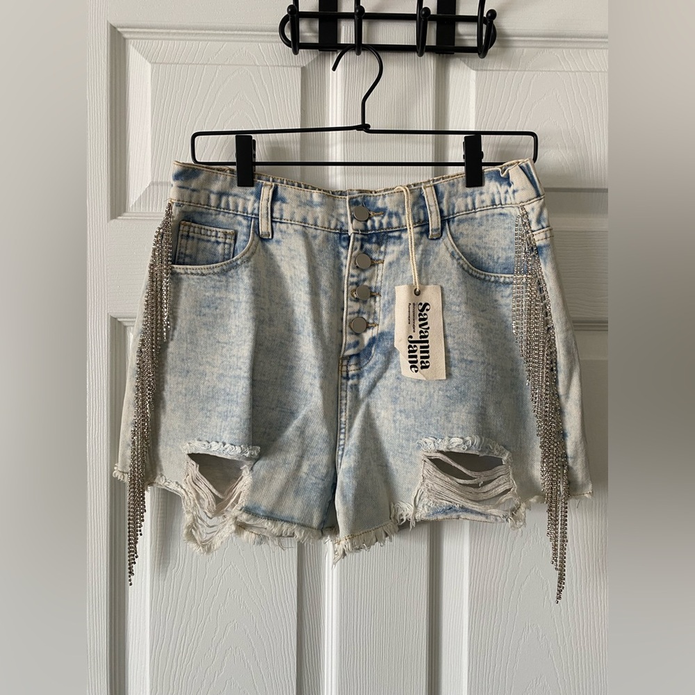 Savanna Jane Bling Jean Shorts